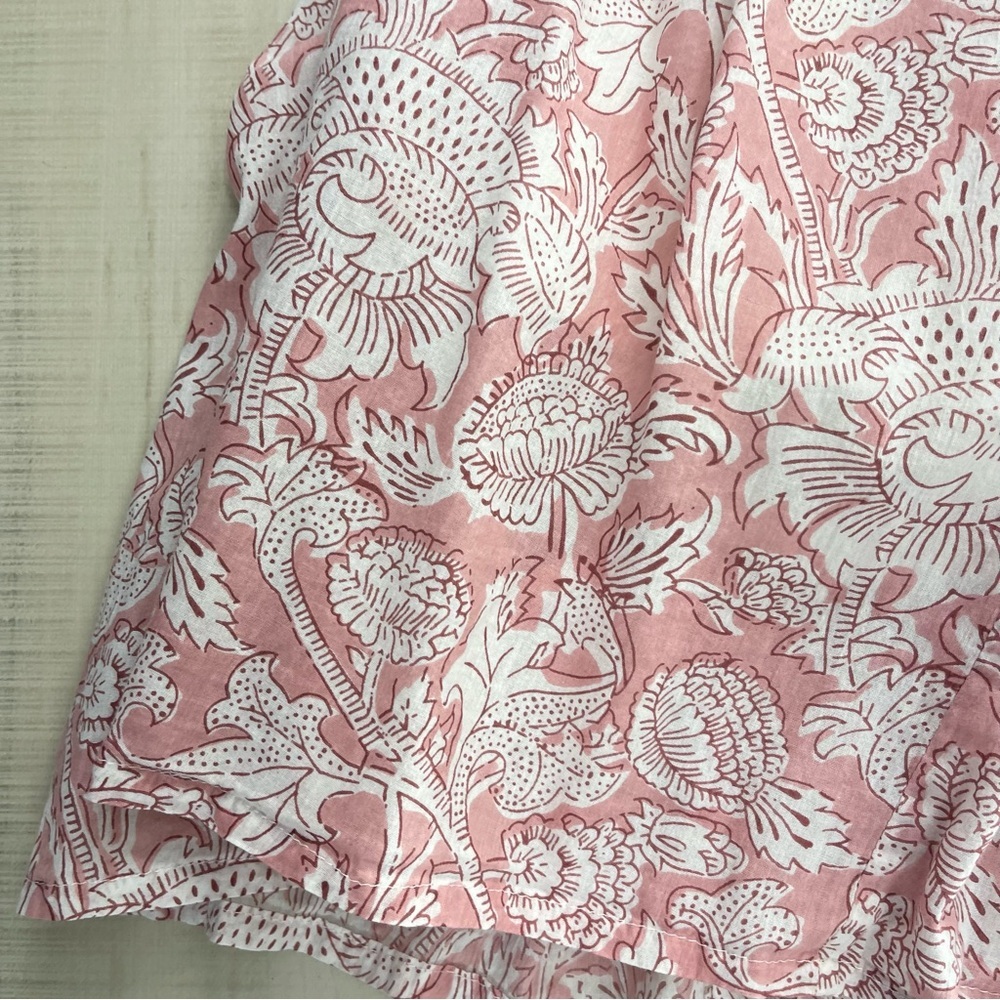block print handmade India printed floral dress M Etsy pink - Picture 4 of 9